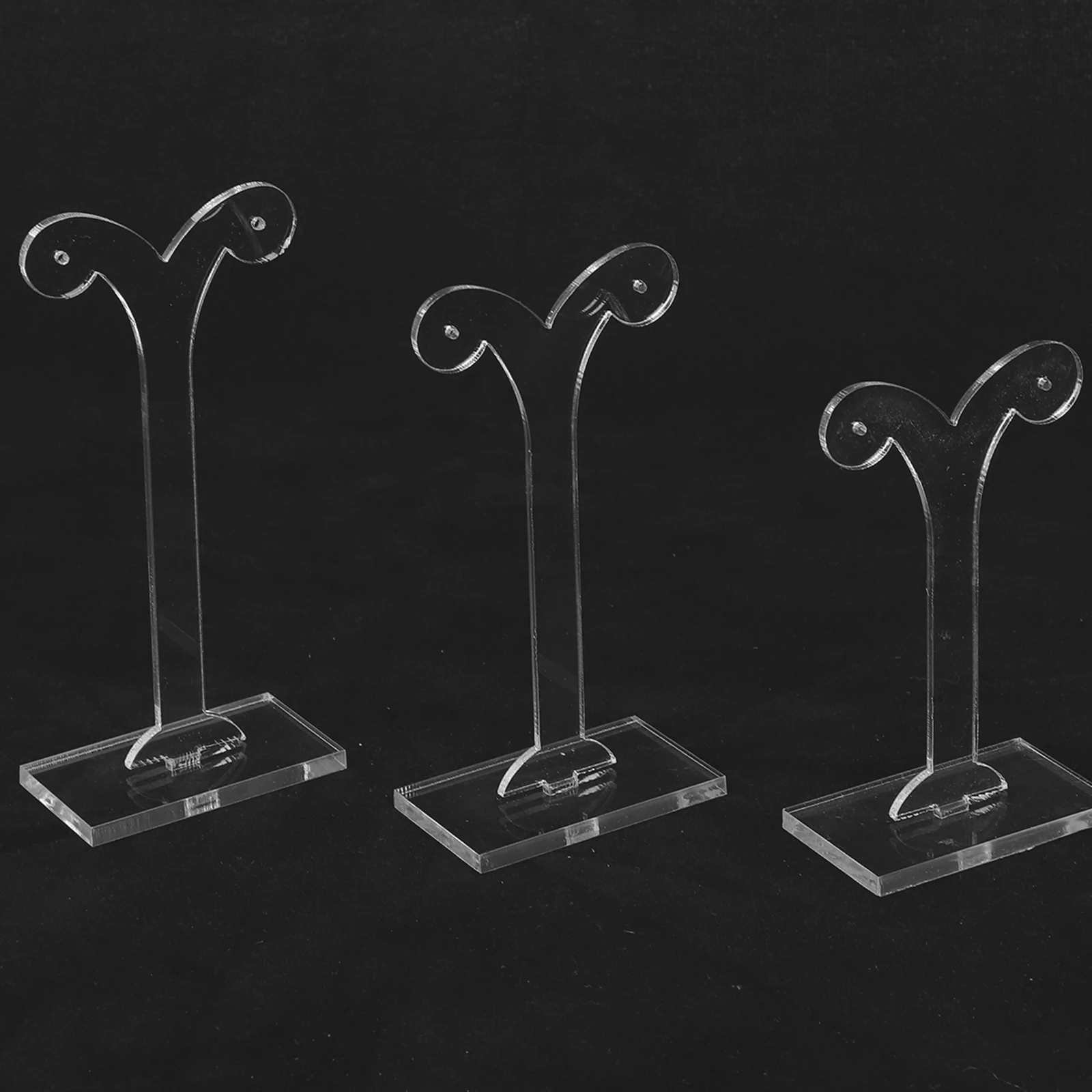 

3Pcs Earring Display Rack Acrylic Earrings Holder Desktop Organizer Jewelry Storage Stand Stable Earring Display Shelf