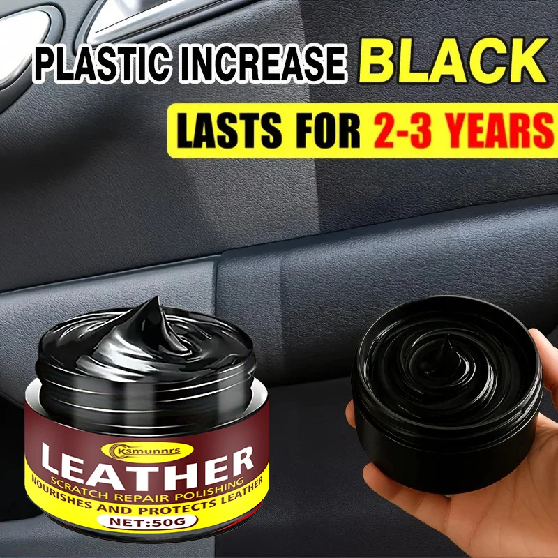 

Автомобильный воск для ремонта пластика и кожи — универсальный уход за внутренними/внешними краями: ремонт пожелтения, улучшает блеск, защищает шины и Pl