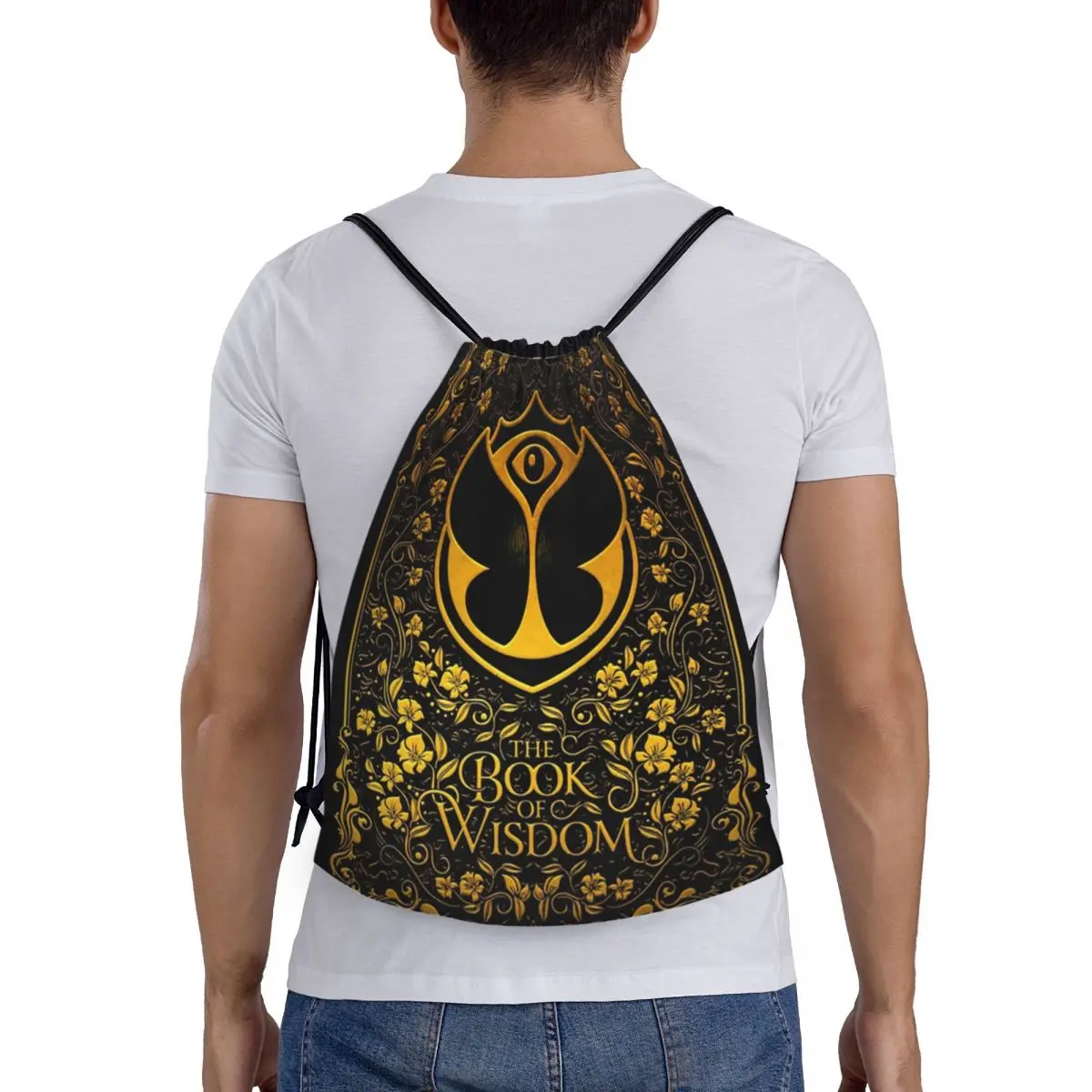 Tomorrowland Electronic Dance Festival Drawstring Backpack Women Men Gym Sport Sackpack Foldable Training Bag Sack