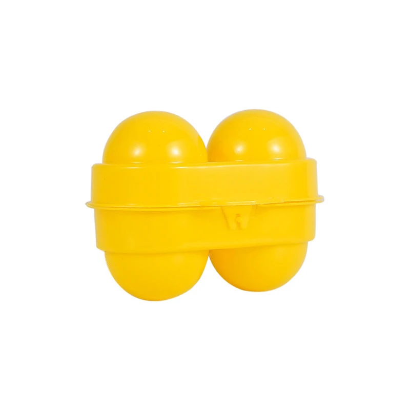 New Household Egg Storage Box Egg Box Camping Egg Holder Container Kitchen Organizer Yellow 2-compartment Travel Accessories