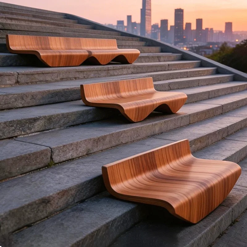 Outdoor step chair, park community flower bed countertop rest chair