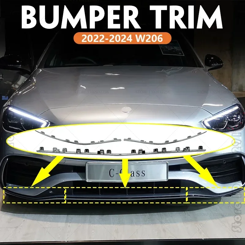 

for 2022-2024 W206 Mercedes Benz C300 Front Bumper Trim 2068854102 2068854202 2068855702 2068854302 2068854402 2068855802