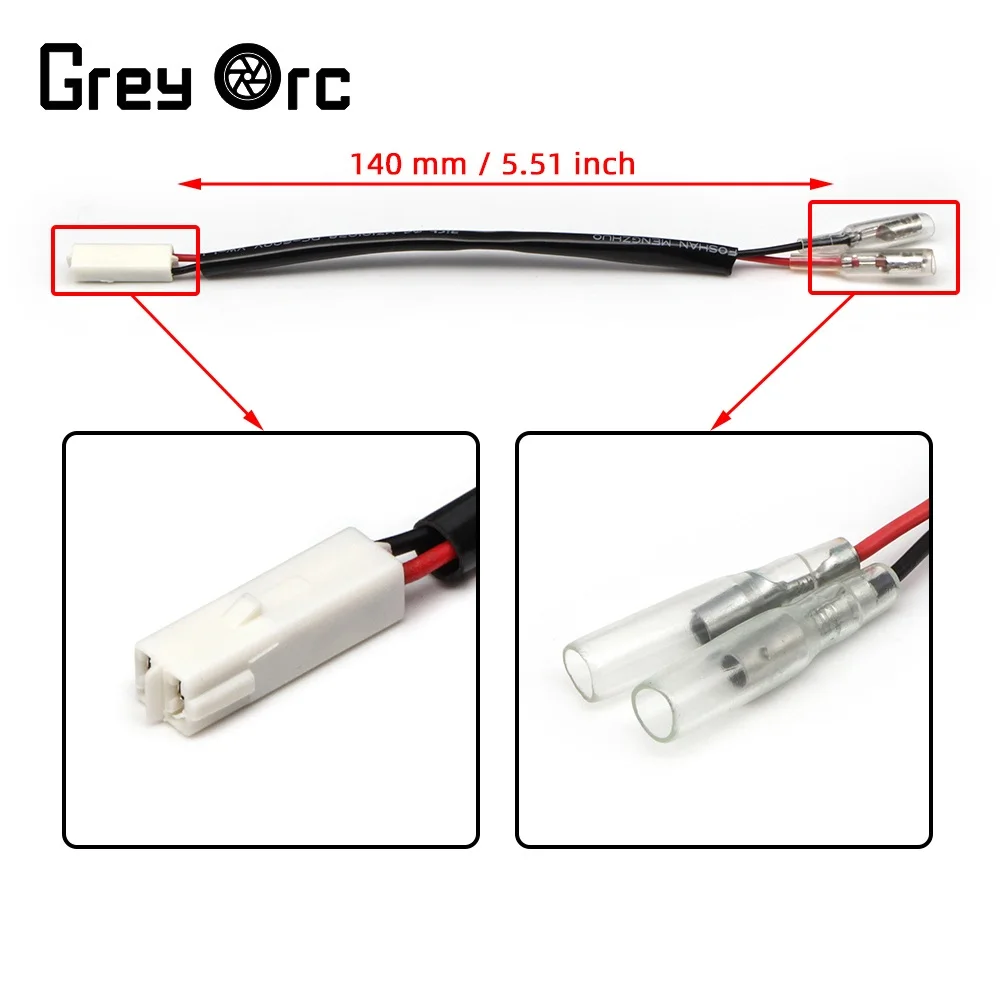 2pcs Oem Turn Signal Wiring Harness Connectors Adapter Plug For Kawasaki Z125 Z250 Z300 Z650 Z900 Z1000 Ninja Zx Zr Zx6r 650 view 6