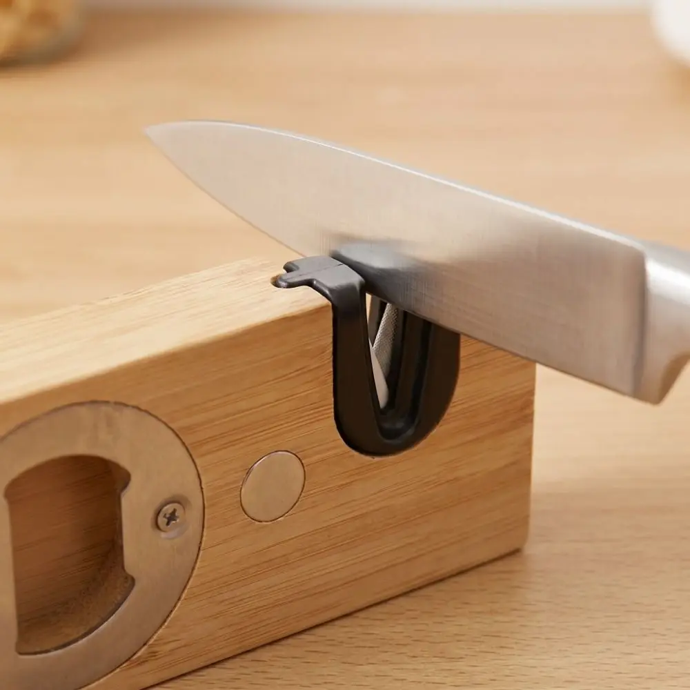 Rectangle Beer Bottle Opener Magnetic Feature Manual Jar Remover with Cutter Sharpener Reusable 2 in 1 Bottle Tapper Home Use