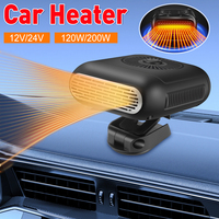 Portable Car Heater Fan 12V 24V 120W 200W Heating Cooling 360-Degree Defroster Defrosting Winter Heating Fan For Windshield