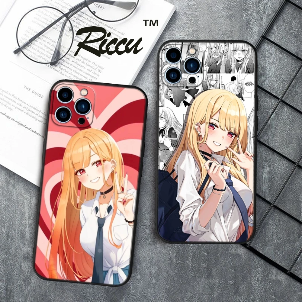 

Anime My Dress Up Darling Marin Kitagawa Phone Case FOR IPhone 16 15 14 11 12 Pro 15 Plus 16 Pro MAX XR XS MINI Samsung Covers