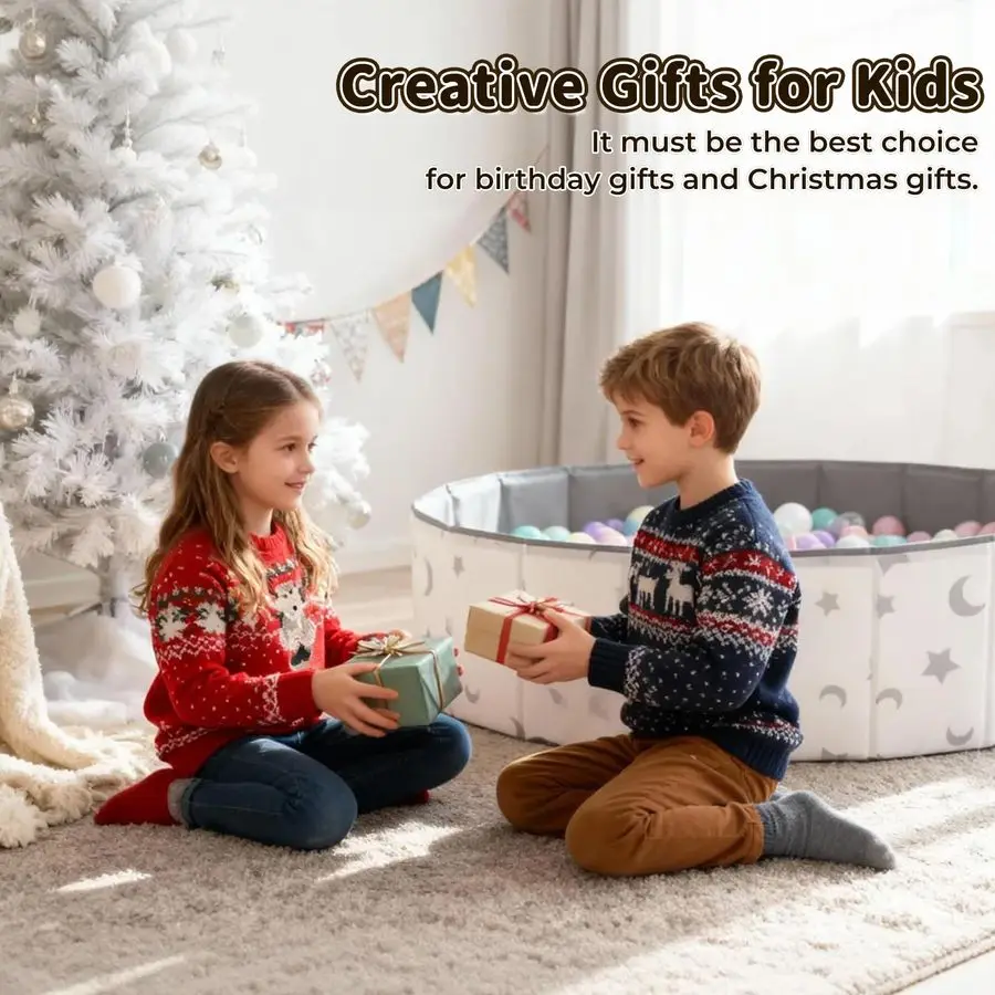 Kids Ball Pit, Foldable amp Portable amp Reusable Balls Pool for Toddlers,Playpen Fence for Baby, Play Pool for Dog, Indoor amp