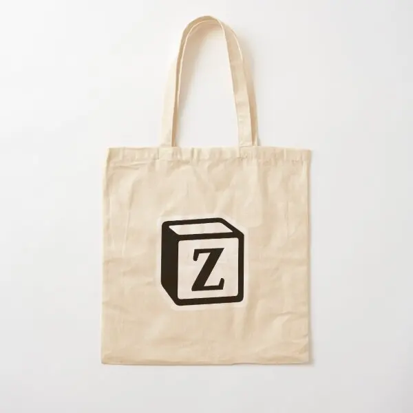 Letter Z Block Personalised Monogram C  Canvas Bag Shopper Grocery Shoulder Bag Tote Ladies Women Fashion Foldable Reusable