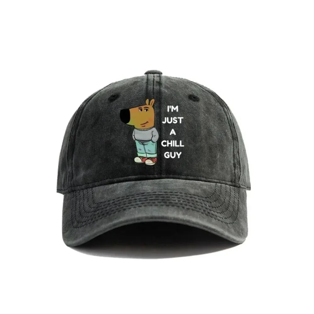 New 2025 Im Just A Chill Guy Meme Baseball Caps Distressed Hats Cap Men Women Retro Outdoor Summer Adjustable Hats Dad Gift