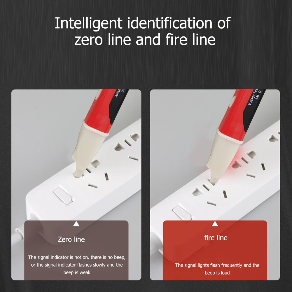 Voltage test Pen Non-Contact Induction test Pencil 90-1000V Voltmeter Voltage Probe Volt Meter Electric Indicator Power Detector