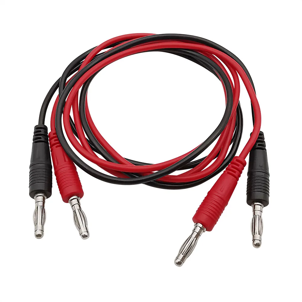 Multimeter Test Leads 4mm Banana Plug to Banana Plug Test Cable Wire Clips for Measure DIY Tool