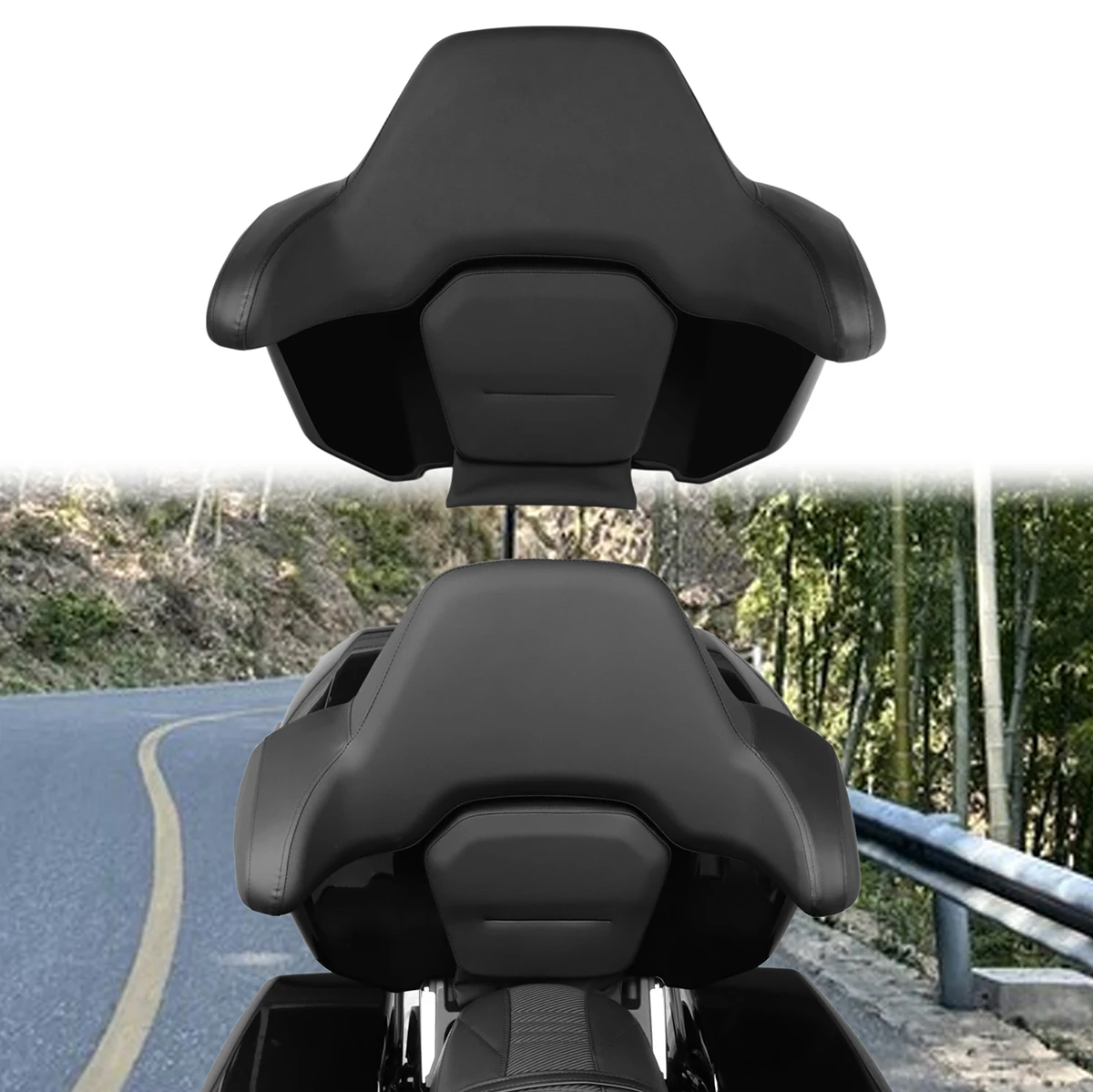 Top Case Motorcycle Box Trunk Suitcases With Backrest For Harley CVO Road King/Road Glide/Street Glide/Electra Glide 2014-2026