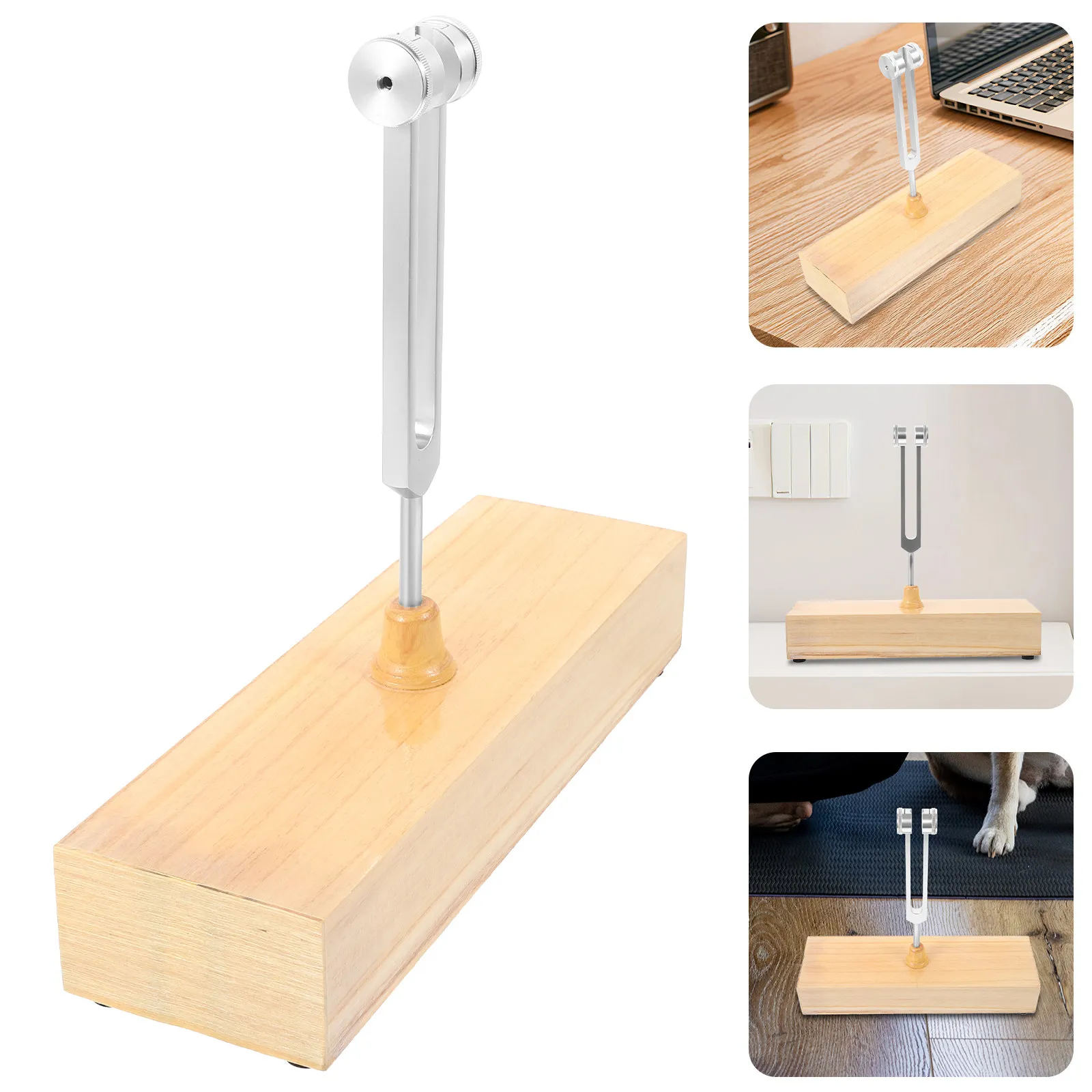 

1Set Tuning Fork Wooden Voice Box Aluminum Alloy Resistant for Meditation Relaxation Focus Sound Healing Instrument Tuning Fork