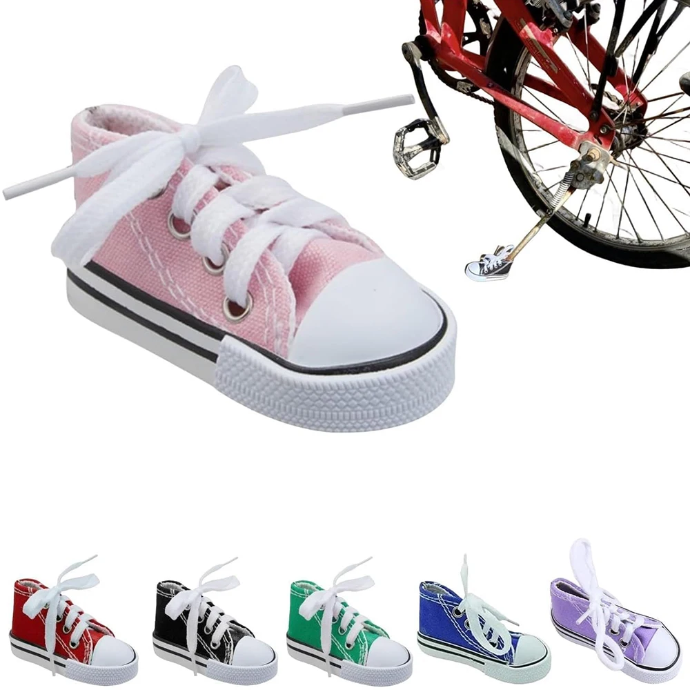Motorcycle Bicycle Foot Support Small Shoes 7.5CM Mini Shoe Bike Side Stand Creative Tripod Cover Moto Decor Parts