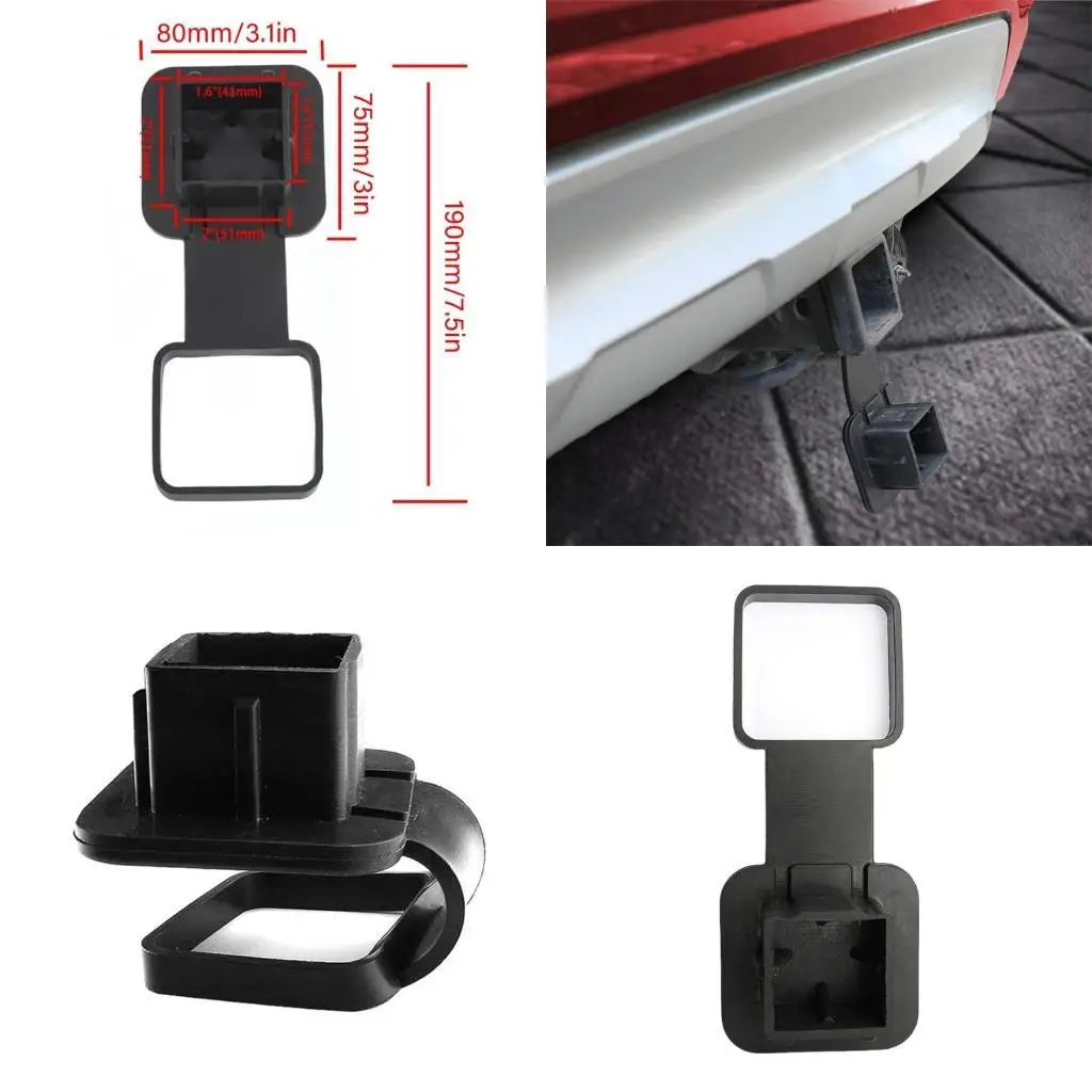 

31BC Rubber Trailer Hitch Tube Cover universal Trailer Hitch Cover for 2 Inch Receiver Tube Protects Against Dirt & rusts