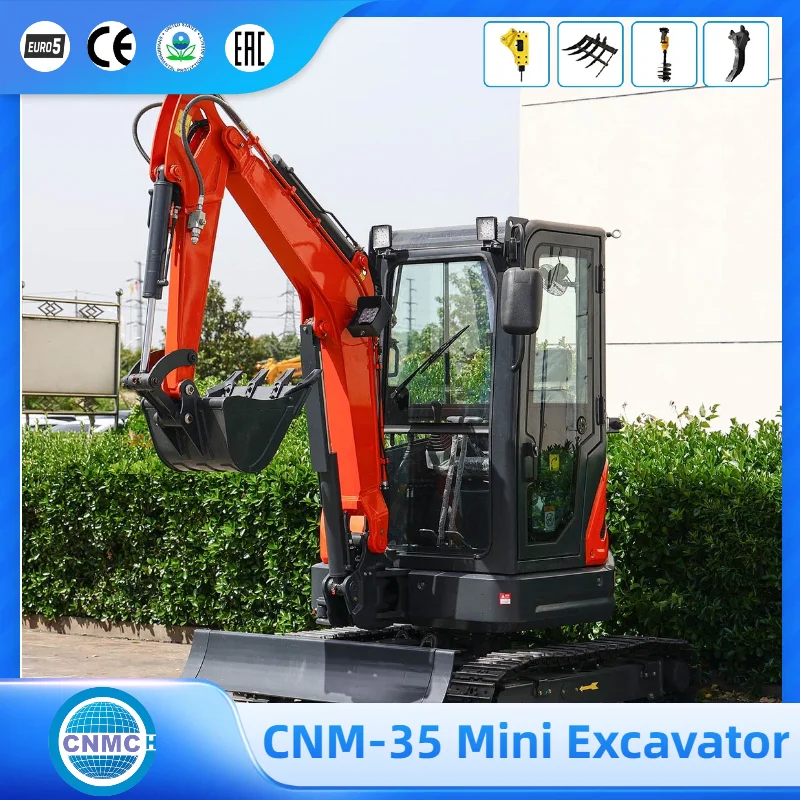 

CNMC 3.5Ton Mini Hydraulic Excavator Loader Multifunctional Customizable High Quality CE EPA Certification Factory Direct Sales