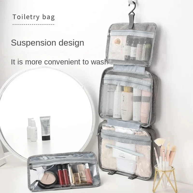 Travel Waterproof Folding Dry and Wet Separation Toiletry Bag Cosmetic Storage Bag Large Capacity Cosmetic Bag