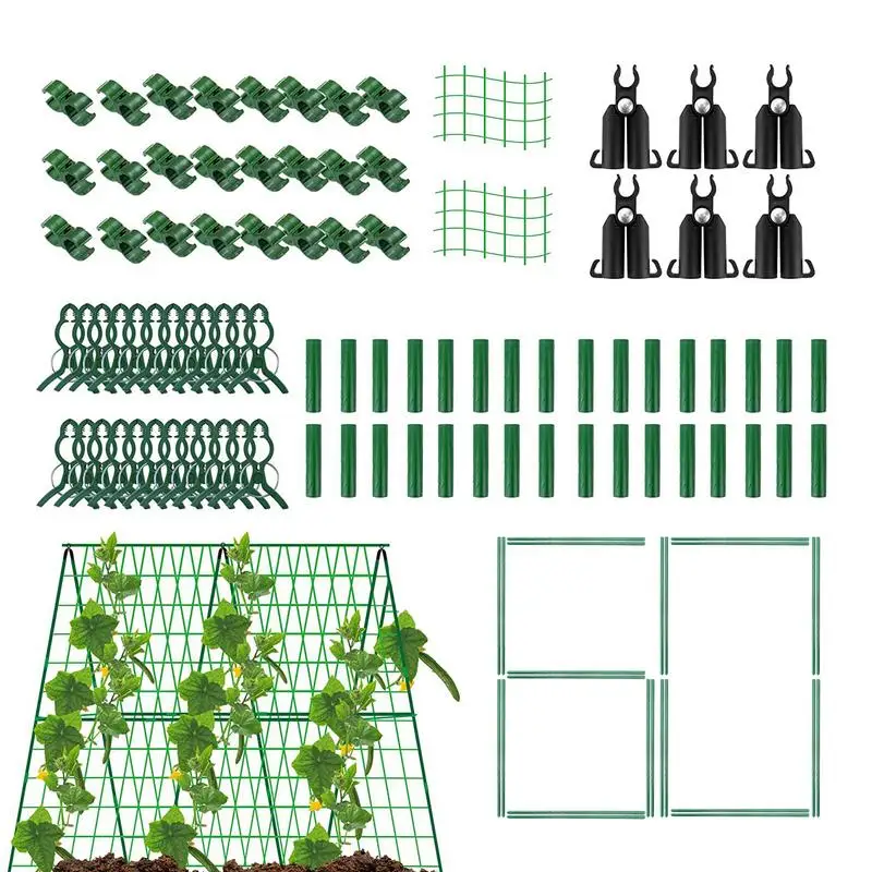 Garden Trellises A-Frame Vegetable Grow Support Climbing Plants Support Raised Bed Garden Trellis Plant Grow Support For Tomato