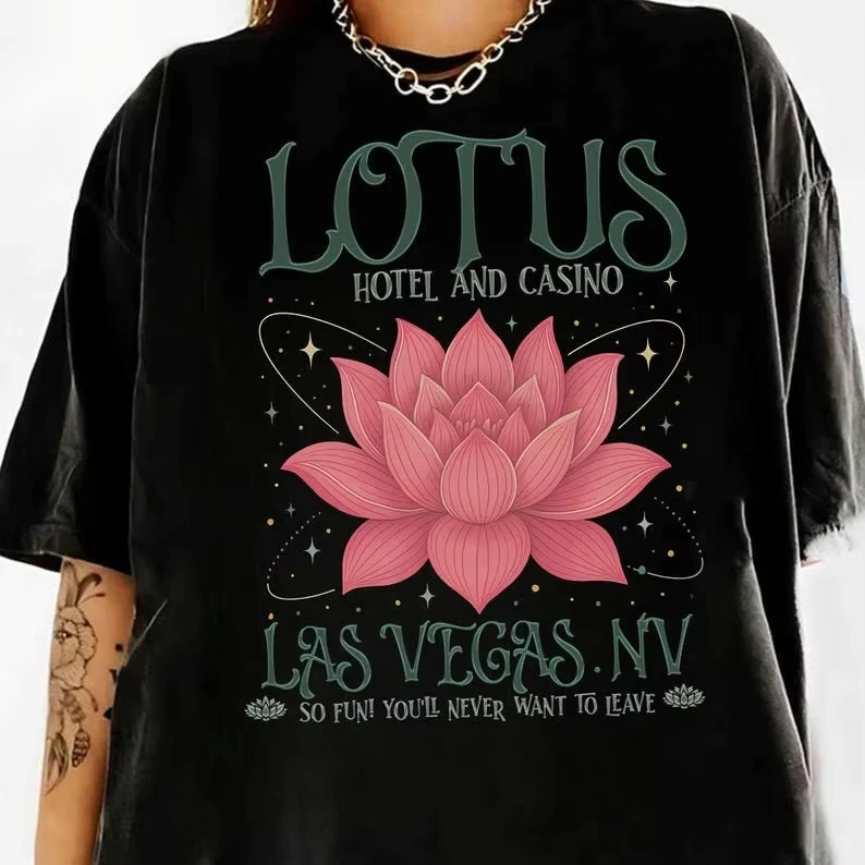 2026 Camp Half Blood Shirt Lotus Hotel and Casino Tee Greek Demigods T-Shirt Percy Jackson Fan Gift Book