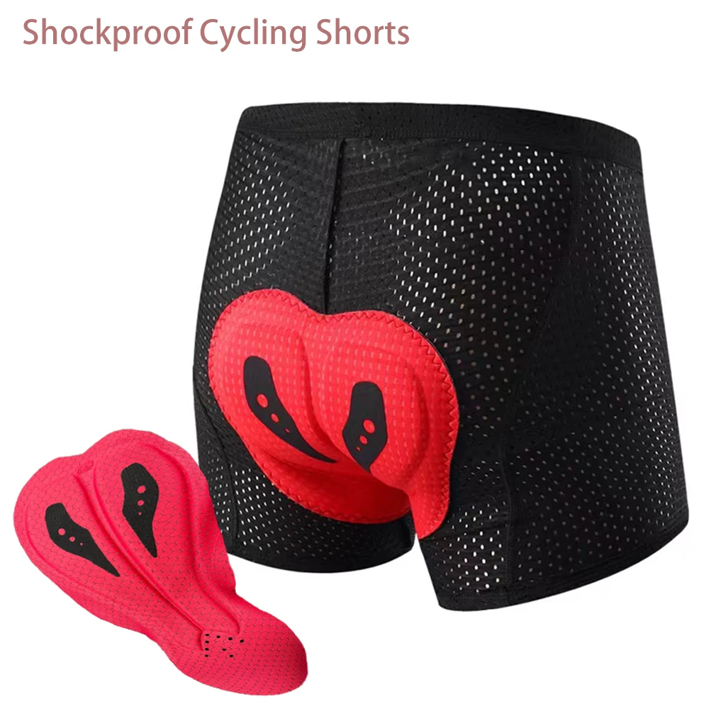 Raudax Unisex stoßfeste Radhose, enge Fahrrad-Slips, bequeme Fahrradunterwäsche mit Schwammpolsterung für Männer und Frauen