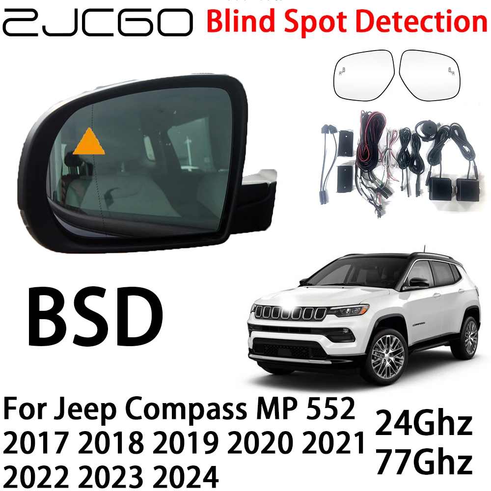 

ZJCGO Car BSD Radar Warning System Blind Spot Detection Safety Driving Alert for Jeep Compass MP 552 2017~2024