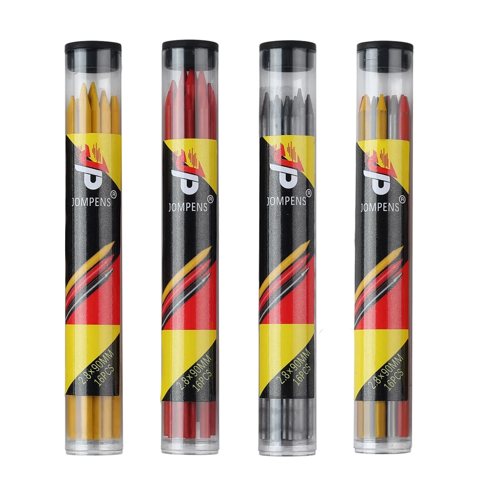 3 Farben Nachfüllbare Solide Zimmermannsbleistifte 2,8x90mm Ersatzminen Tiefenmarkierungsstift Bau- und Holzbearbeitungswerkzeuge ﻿ – Detail 3