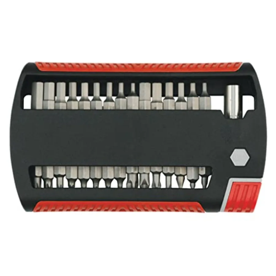 

Набор бит XLSelector 79495, 31 предмет: шлицевые, крестовые, Torx и шестигранные биты, магнитный держатель, кейс для хранения