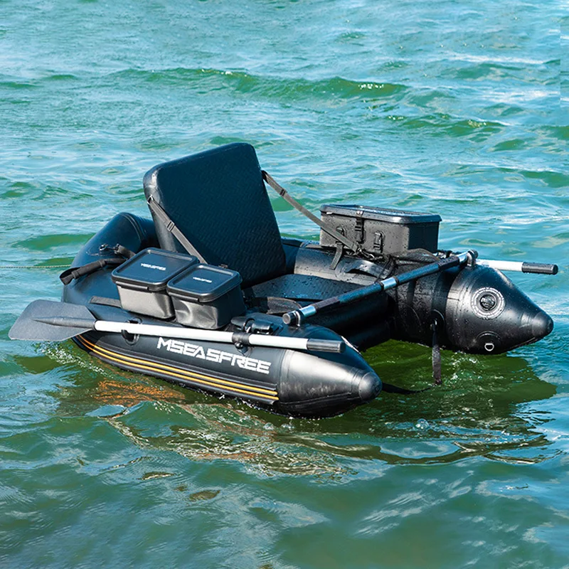 2026 Ein-Personen-Belly-Boot, Angelkajak aus PVC-Material, aufblasbares Ruderboot für Wassersport