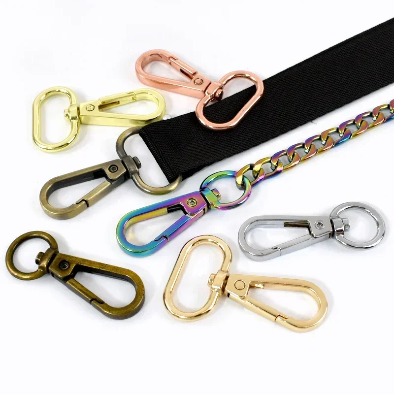 10/20Pcs 13-50mm Metal Carabiner Dog Collar Buckle Bag Strap Clip Hook Webbing Lobster Clasp Buckles Accessories for Handbags