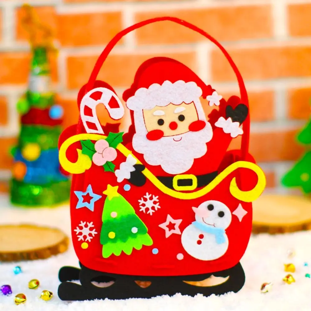 

Crafts Snowman Educational Toys DIY Toy Dianosour Kindergarten Material Package Christmas Tree Bag DIY Felt Christmas Bag Toy