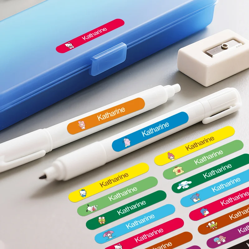 ملصقات أسماء مخصصة من سانريو - ملصقات مقاومة للماء متينة مخصصة لأجهزة الكمبيوتر المحمولة والحقائب وأجهزة الكمبيوتر المحمولة واللوازم المكتبية #4