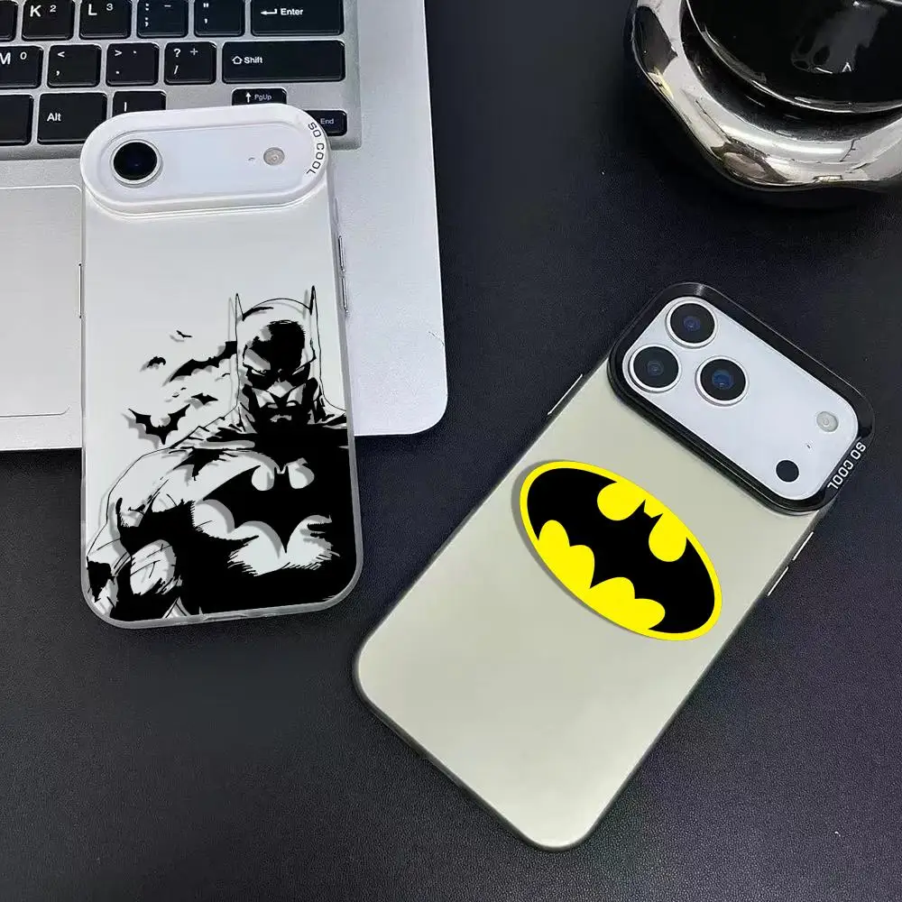 

Phone Case For iPhone 17 16e 16 15 14 13 12 11 Pro Max X XR XSMAX 8 7 Air Plus B-Bat-manS Anime logo Anti Fall Matte Back Cover