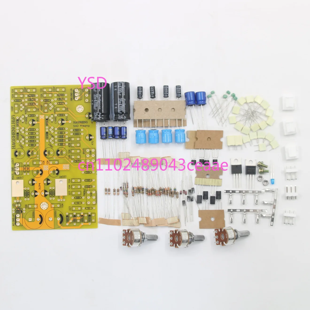 

Fully Discrete Component Volume Control Board Kit DIY HiFi Audio Based on NAD Pre-Amp Circuit