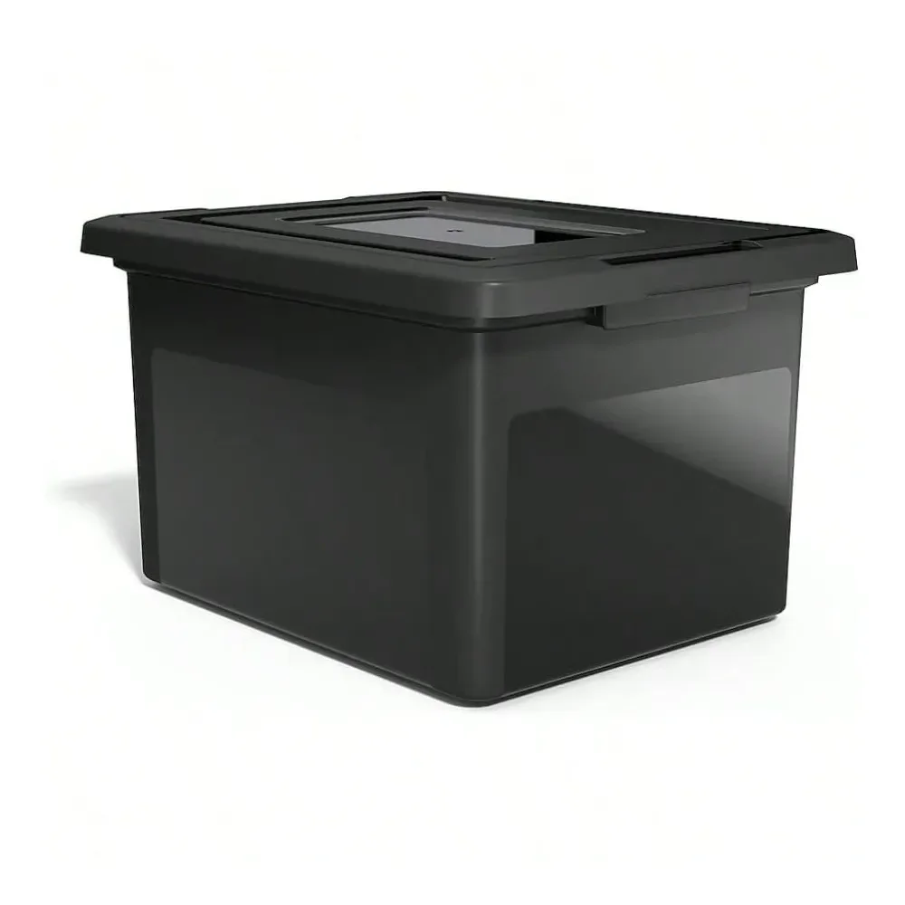 

Подвесная коробка-органайзер для файлов с защелкивающейся крышкой, для документов форматов Letter и Legal, черная