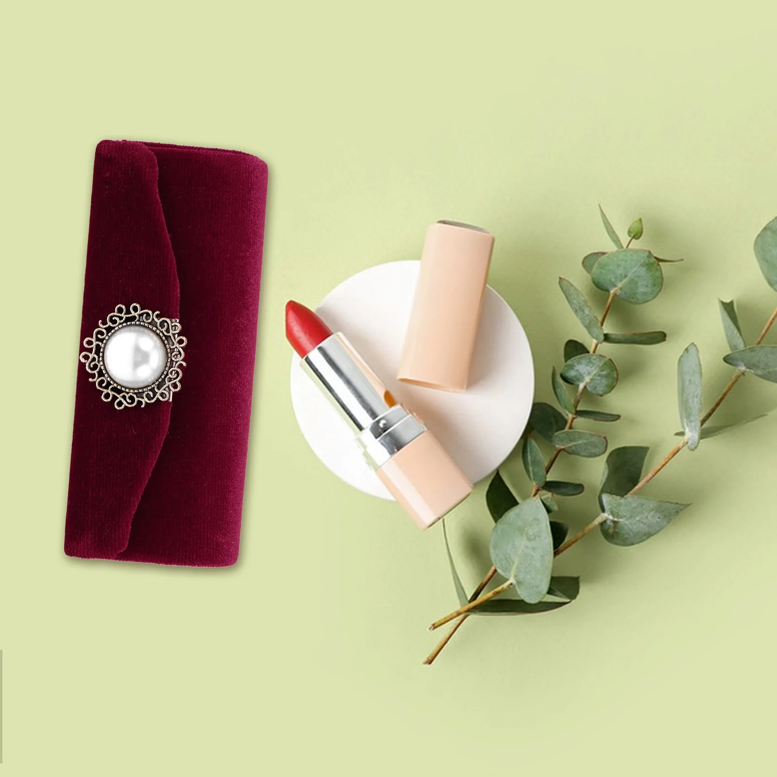 립스틱 케이스 휴대용 립밤 홀더 거울 메이크업 정리함 여행용 립스틱 컨테이너 여행용 파우치