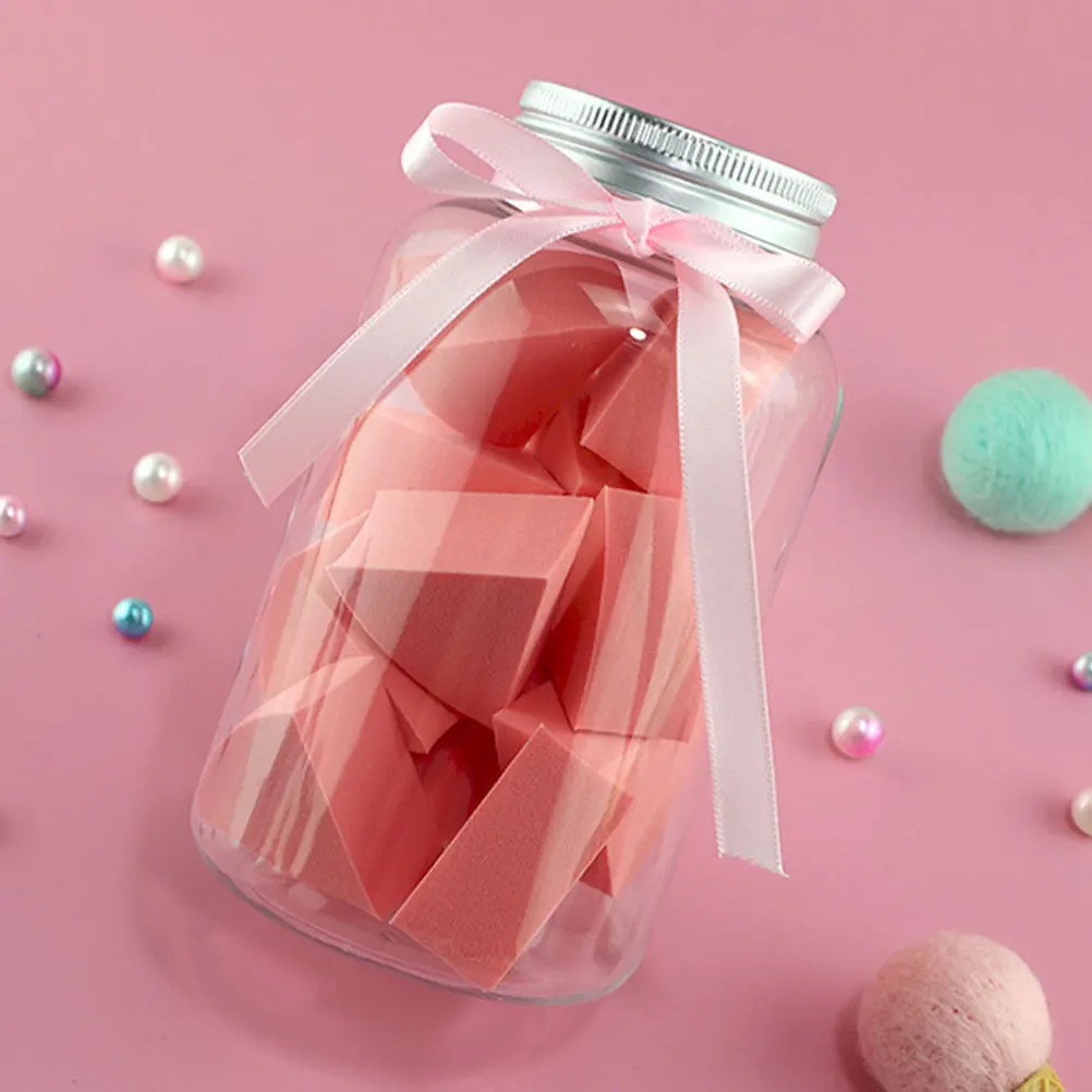 إسفنجة مكياج مثلثة عالية الجودة، إسفنجة بودرة ناعمة لمزج كريم الأساس وإسفنجة توزيع الوجه