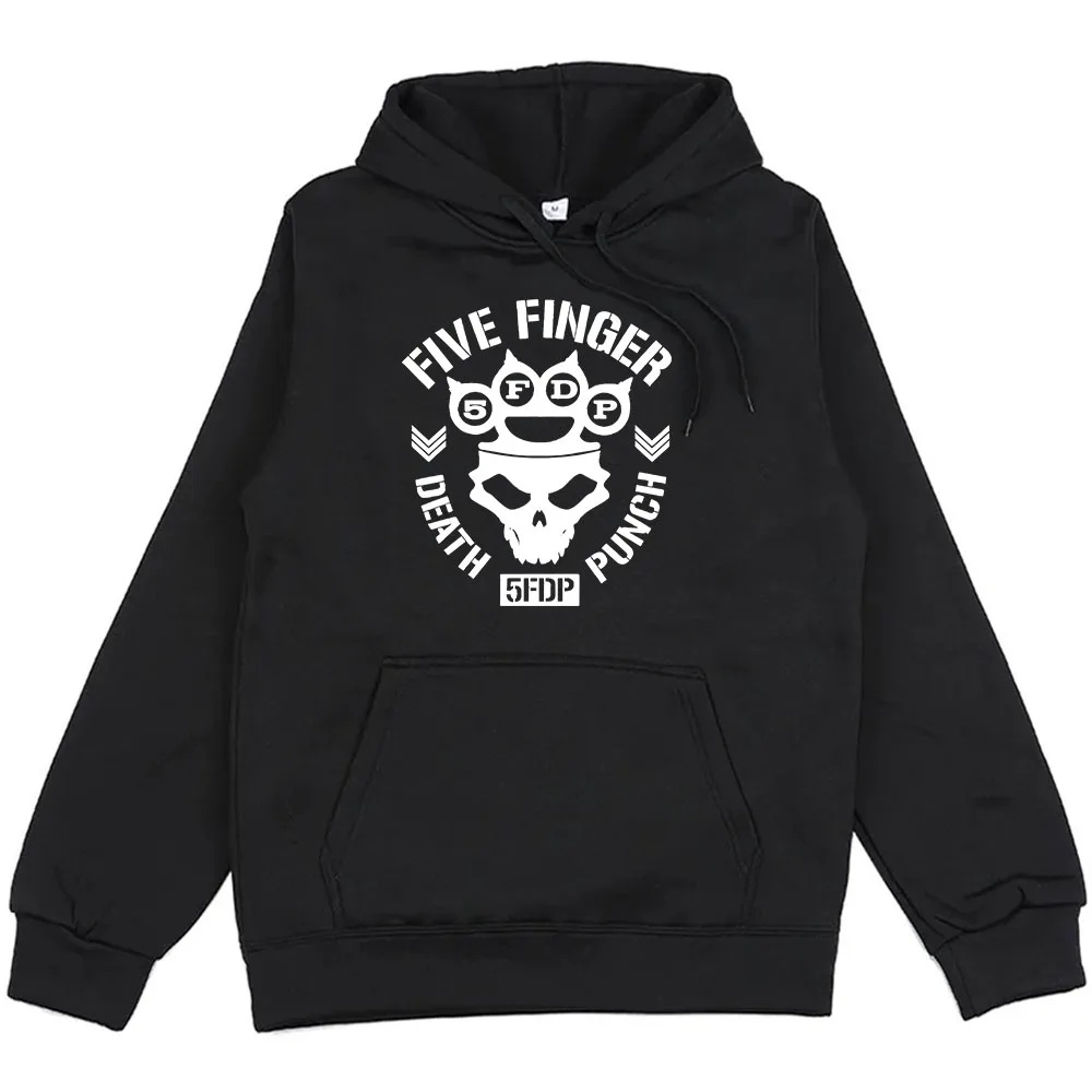 Hip Hop Streetwear 5FDP Five Finger Death Punch Hoodies Long Sleeve Men/Women Clothes Ropa Hombre Sudaderas Heavy Mental Hoodie