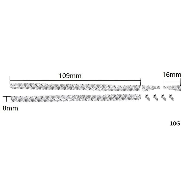 for MN D90 D99S MN99S 1/12 RC Car Upgrade Parts Rear & Side Metal Skid Plate Antiskid Board Scratch Prevention