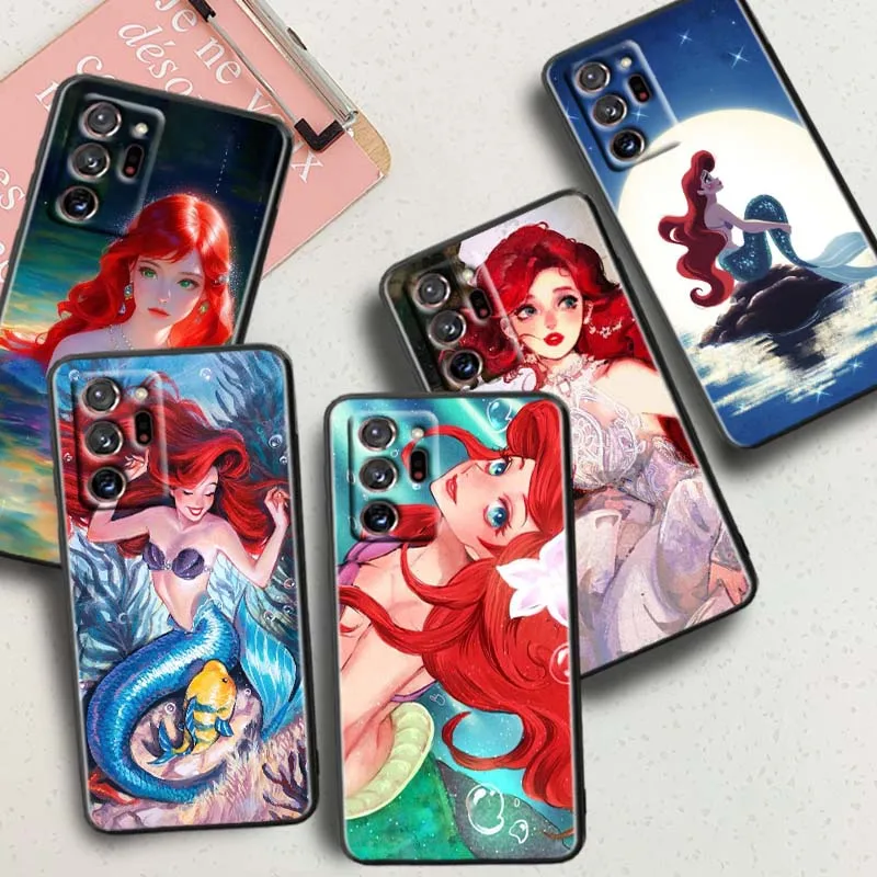 

Disney The Little Mermaid Phone Case For Samsung A42 A41 A35 A34 A33 A32 A25 A24 A23 A21s A04 A03 Note 20 Ultra 5G Black