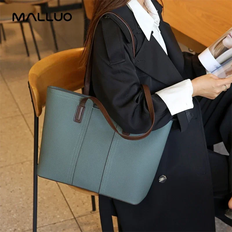 Frauen Rindsleder Echtes Leder Tasche Damen Große Kapazität Vielseitig Einzelnen Schulter Pendler Handtasche Weibliche Luxus Unterarm Taschen