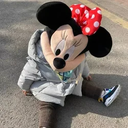 Disney'S New Cartoon Cute Doll Animal Head Cover Plush Mickey Minnie Doll Head Cover 3d Big Head Doll Couple Hat Christmas Gift