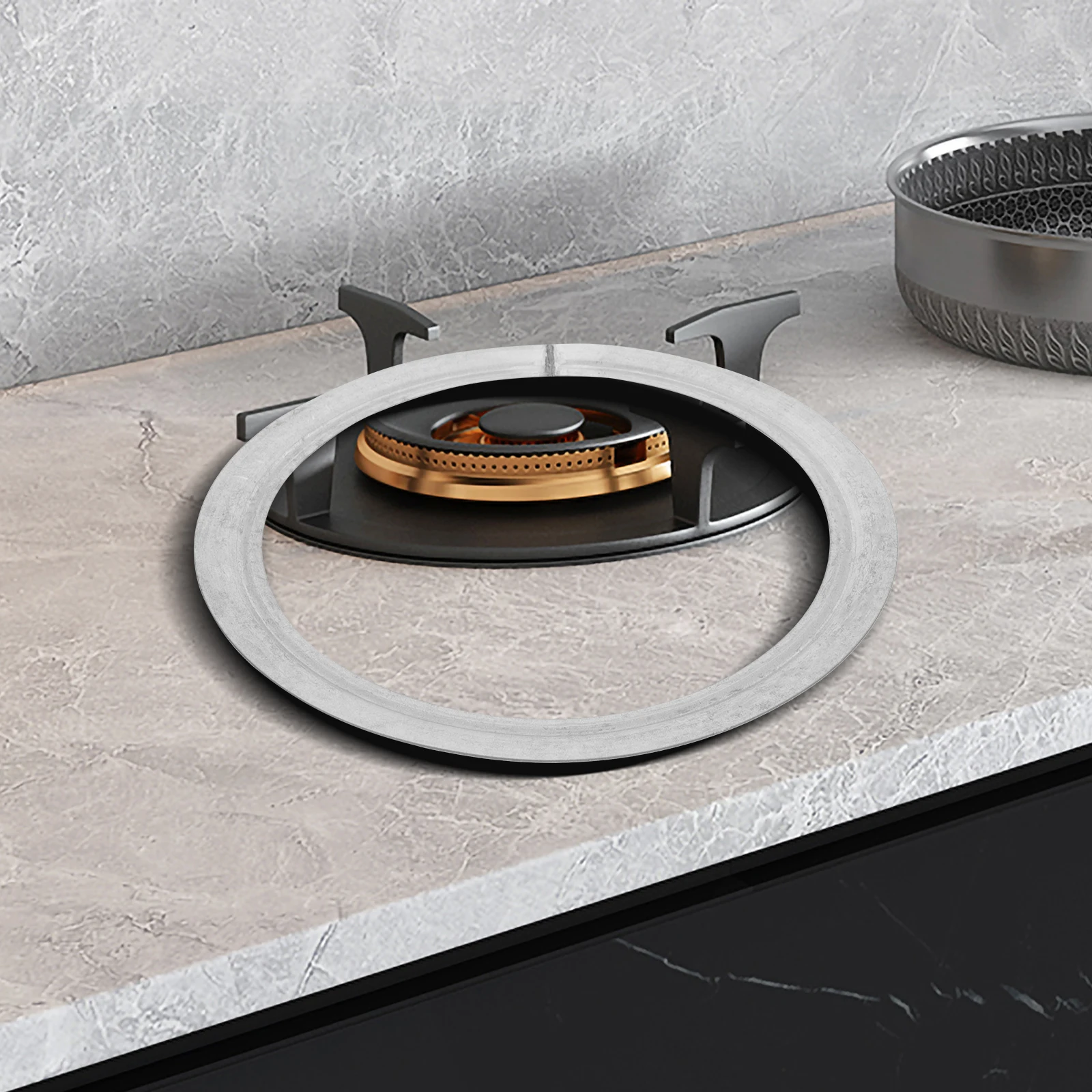 

Firewood Chimney Durable Smooth Surface Wood Burning Stove Ring Household Universal Metal Stove Ring Fireplace Accessories