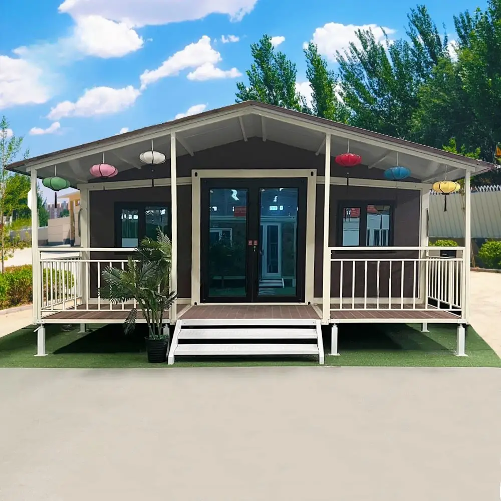 China Prefab Container House Mobile Home Prefabricated Folding House Expandable Container House Cabin Homes with 2 Bedrooms