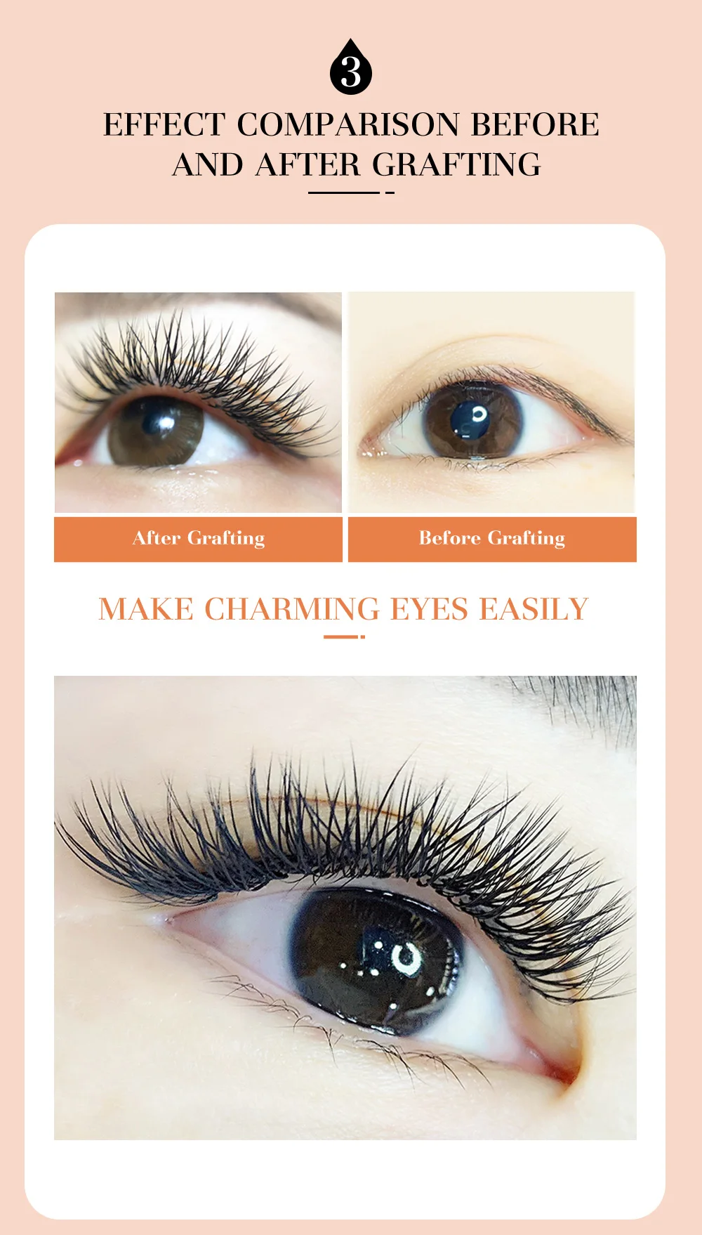 DeceMars 6D-W Shaped Eyelash Extension (12line/Tray)