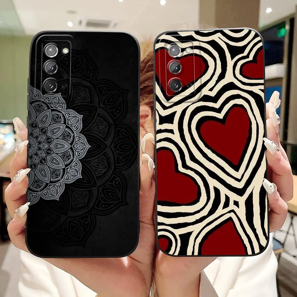 For Samsung Galaxy Note 20 5G 20 Ultra Case Fashion Tulip Flower Coque Soft TPU Back Cover Bumper For Samsung Note20 Ultra Funda
