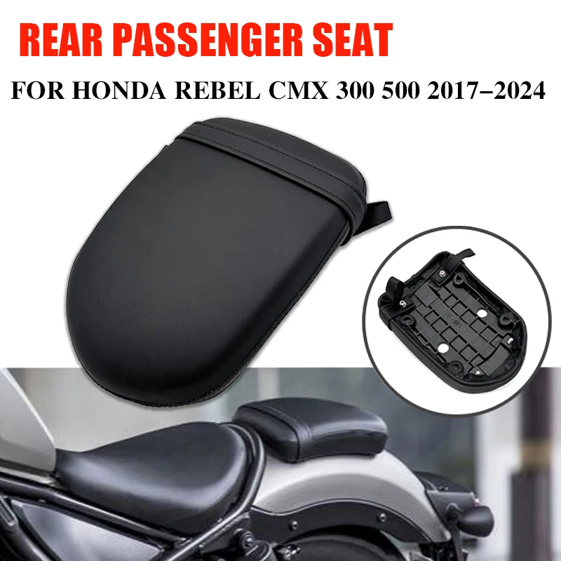

Motorcycle Rear Passenger Seat Cushion For Honda Rebel CMX 300 500 CMX300 CMX500 2017-2024 Pillion Pad Cover