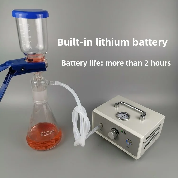 Mini Oil-Free Diaphragm Vacuum Pump – Adjustable Positive/Negative Pressure for Lab Filtration & Suction