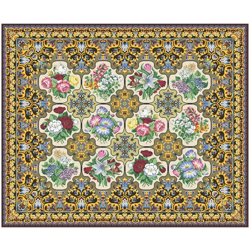 

ZZ4088 Cross Stitch NOT Cross-stitch Kit Embroidery Needlework Craft Cotton WITHOUT Fabric ONLY Floss Homfun Painting Crossing