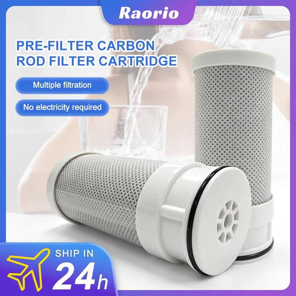 Raorio Faucet Tap Water Filter Carbon Fiber Element 7 Stage Purifier System Filter Core Purifier Household Faucet Water Purifier