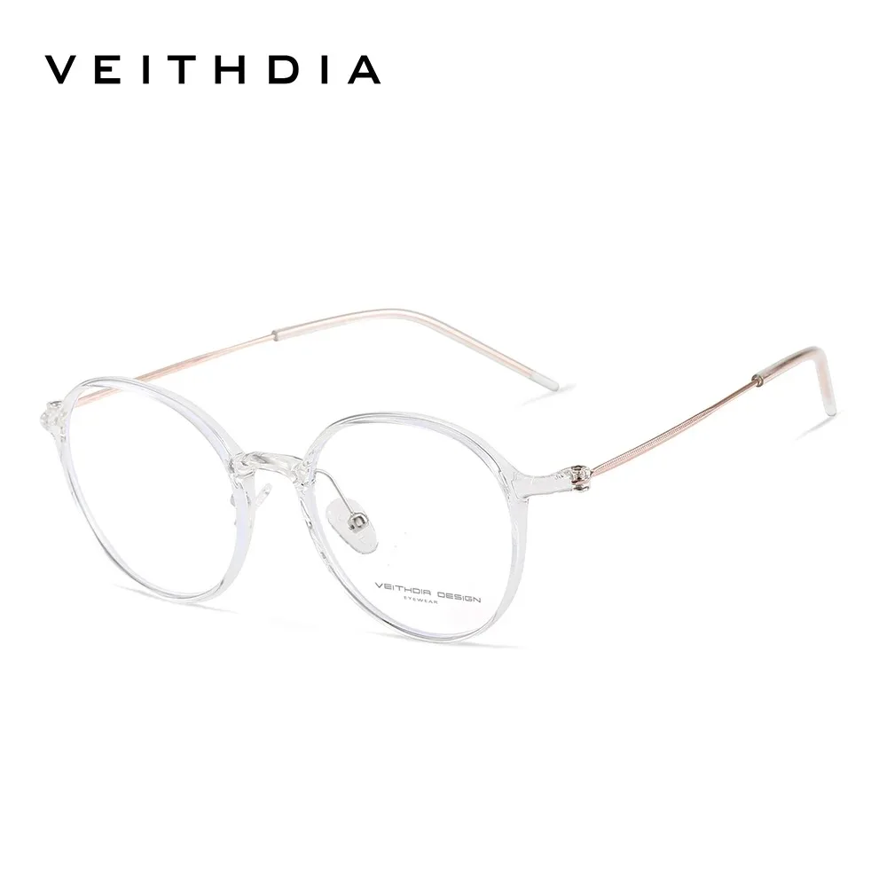 veithdia-新しいメガネフレームラウンド抗ブルーレイ抗疲労コンピュータ読書光学クラシックラウンドユニセックス眼鏡-ef07120